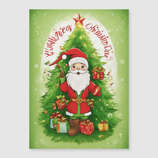 "Klassische Weihnachtskarte" Magnetkarte (Vorderseite)