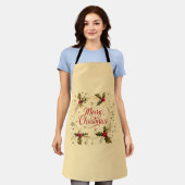 Klassische Weihnachtskarte mit Holly Design Schürze (Getragen)