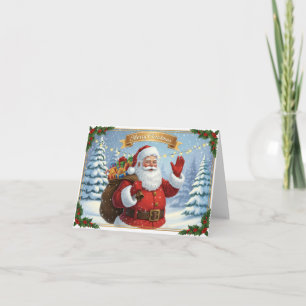 Klassische Weihnachtskarte mit Santa Claus Karte