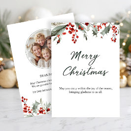 Klassische Weihnachtskarte mit warmer Winterwunsch Einladung