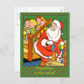 Klassische Weihnachtskarte oder Postkarte (Vorne/Hinten)