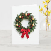Klassische Weihnachtskartentafel Red Bow und Gold Karte (Gelbe Blume)