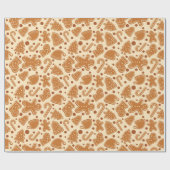 Klassische Weihnachtskekse Lebkuchen Nahtlos Geschenkpapier (Flach)