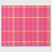 Klassische Weihnachtskollektion Kariert Pink Colle Geschenkpapier (Flach)