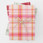 Klassische Weihnachtskollektion Kariert Red Green  Geschenkpapier Set (Beispiel)