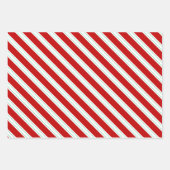 Klassische Weihnachtskollektion Rot Weiß und Grün Geschenkpapier Set (Vorderseite)