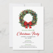 Klassische Weihnachtskränzchen-Party Einladung zum (Vorderseite)