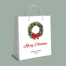 Klassische Weihnachtskranztasche mit Beeren und Ki