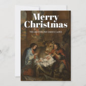 Klassische Weihnachtskrippe Quellinus Feiertagskarte (Vorderseite)