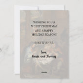 Klassische Weihnachtskrippe Quellinus Feiertagskarte (Rückseite)