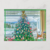 Klassische Weihnachtslandschaft Postkarte (Rückseite)