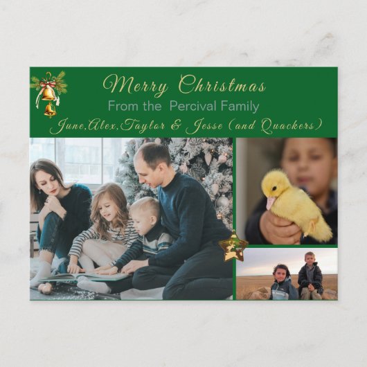 Klassische Weihnachtslandschaft Postkarte (Vorderseite)