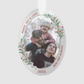 Klassische Weihnachtslieder-Pflanze Silver Frame F Ornament (Rückseite)