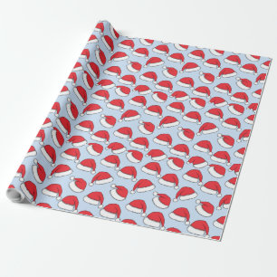 Klassische Weihnachtsmannmütze Geschenkpapier