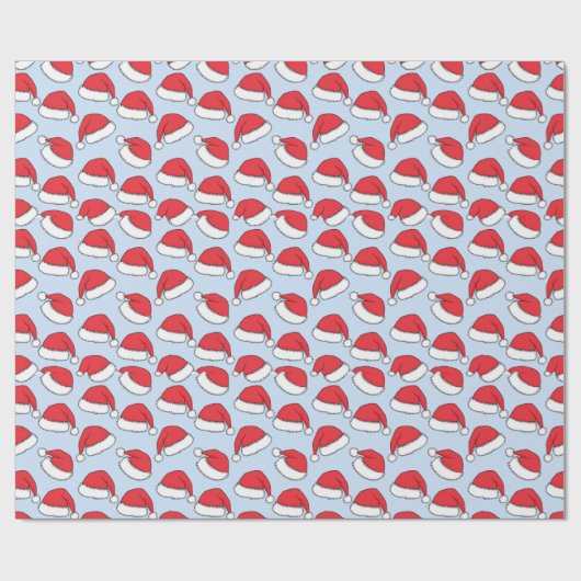 Klassische Weihnachtsmannmütze Geschenkpapier (Flach)