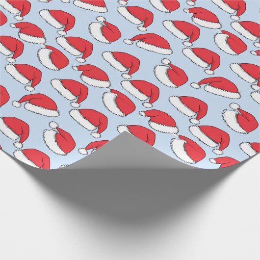 Klassische Weihnachtsmannmütze Geschenkpapier (Ecke)