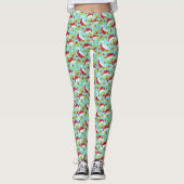 Klassische Weihnachtsmannmütze Holly Novelty Fun P Leggings (Vorderseite)