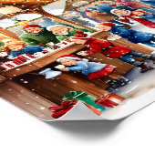 Klassische Weihnachtsmarktszene Poster (Ecke)