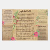 Klassische Weihnachtsmusik 3 Faltblätter Geschenkpapier Set (Vorderseite)