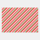 Klassische Weihnachtsmuster in Rot und Grün Geschenkpapier Set (Vorderseite 2)