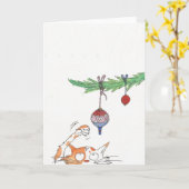 Klassische Weihnachtspostkarte Karte (Gelbe Blume)