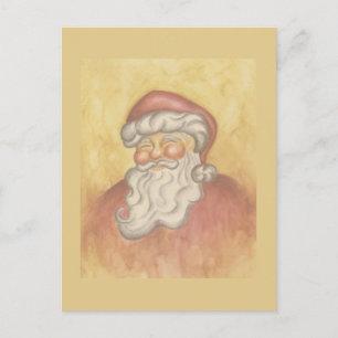 Klassische Weihnachtspostkarte mit Weihnachtsmann Postkarte