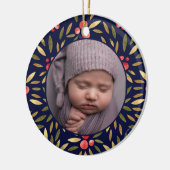 Klassische Weihnachtsrahmen Babys 1. Weihnachten Keramik Ornament (Links)