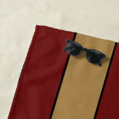 Klassische Weihnachtsrot und goldene Streifen Strandtuch (Beispiel)