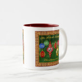 Klassische Weihnachtsschmuck Familienweihnachtsfes Zweifarbige Tasse (VorderseiteRechts)