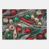 Klassische Weihnachtsschmuck Geschenkpapier Set (Vorderseite)