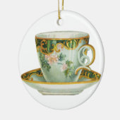 Klassische Weihnachtsschmuck-Keramik Rundgang Teac Keramik Ornament (Links)