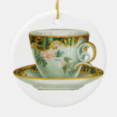 Klassische Weihnachtsschmuck-Keramik Rundgang Teac Keramik Ornament (Hinten)