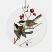 Klassische Weihnachtsschmuck Weiße Keramik Chickad (Hinten)