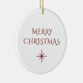 Klassische Weihnachtsschneeflocke Keramik Ornament (Rechts)