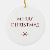 Klassische Weihnachtsschneeflocke Keramik Ornament (Vorne)