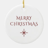 Klassische Weihnachtsschneeflocke Keramik Ornament (Hinten)