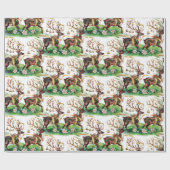 Klassische Weihnachtsschreie & Gold Bells Geschenkpapier (Flach)