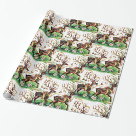 Klassische Weihnachtsschreie & Gold Bells Geschenkpapier