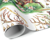 Klassische Weihnachtsschreie & Gold Bells Geschenkpapier (Rolleneckpunkt)