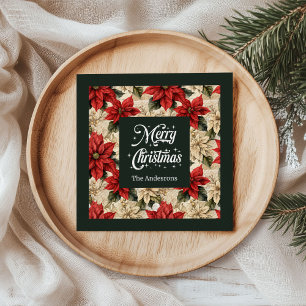 Klassische Weihnachtsservietten mit personalisiert Serviette