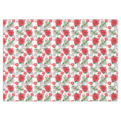 Klassische Weihnachtssterne Blume Rot und Weiß Tischdecke (Vorderseite (Horizontal))