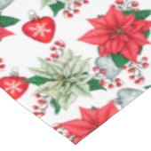 Klassische Weihnachtssterne Blume Rot und Weiß Tischdecke (Schrägansicht)