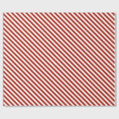 Klassische Weihnachtsstreifen in Rot und Weiß Geschenkpapier (Flach)