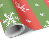 Klassische Weihnachtsstreifen - Rote und grüne Wei Geschenkpapier (Rolleneckpunkt)