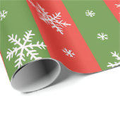 Klassische Weihnachtsstreifen - Rote und grüne Wei Geschenkpapier (Rolleneckpunkt)