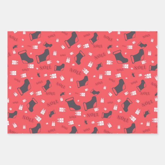 Klassische Weihnachtssymbole Geschenkpapier Set (Vorderseite 2)