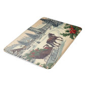 Klassische Weihnachtsszene Badematte (Schrägansicht)