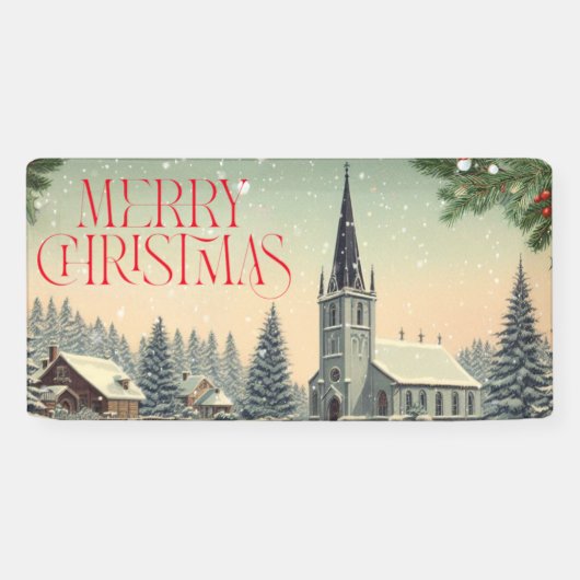 Klassische Weihnachtsszene Banner (Horizontal)