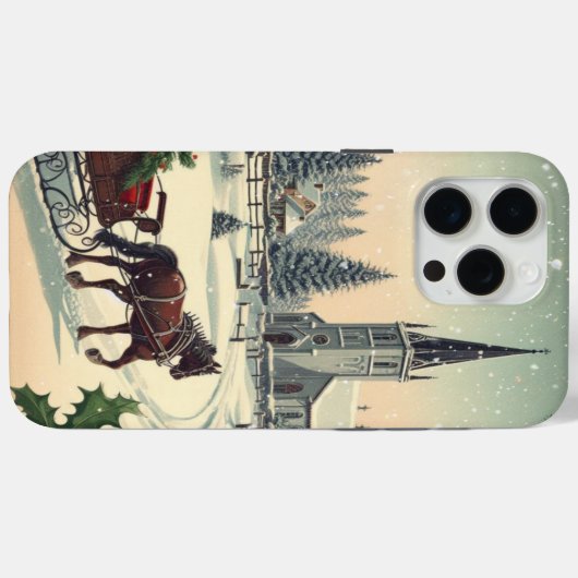 Klassische Weihnachtsszene Case-Mate iPhone Hülle (Rückseite (Horizontal))