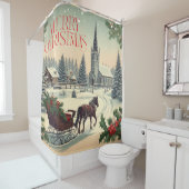 Klassische Weihnachtsszene Duschvorhang (Beispiel)